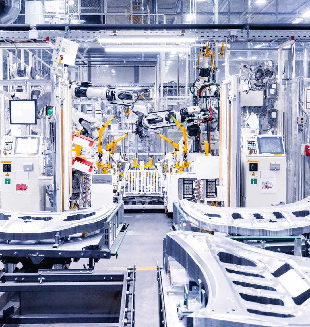 Ligne de production automatisée dans un environnement industriel sécurisé