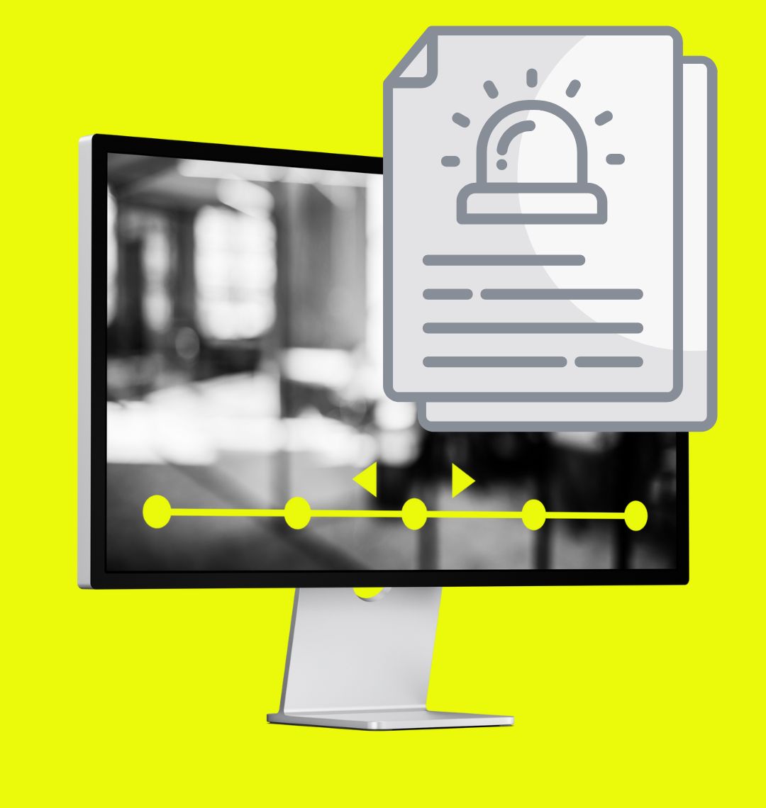 Intelligent video surveillance with an event timeline