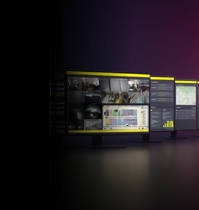 INNOVEO multi-screen supervision interface displaying Smart Track IP streams in real time