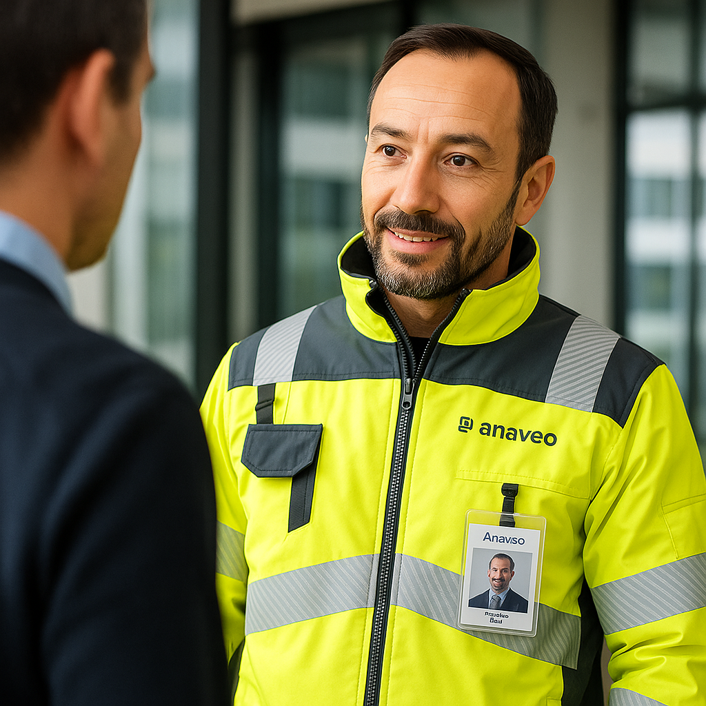 ANAVEO expert visiting a food retail customer to scope store security